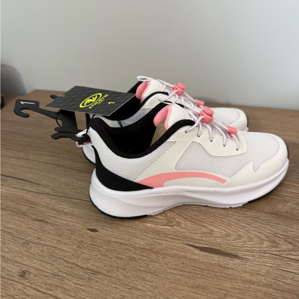 AVIA Girls White and Pink Athletic Sneakers, 1-6, NWT